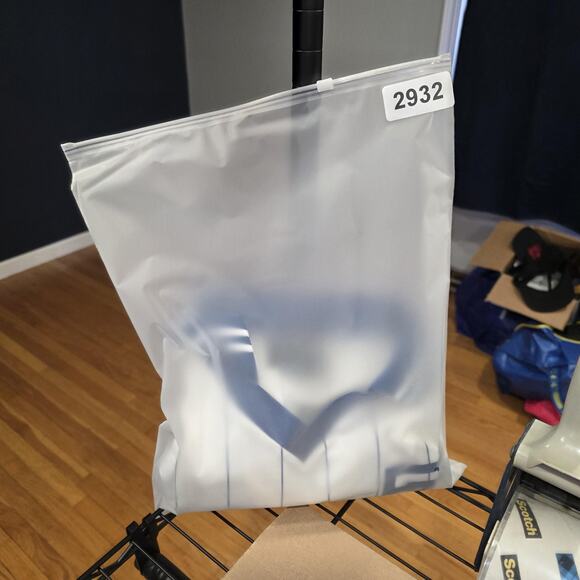 VTG Y2K Abercrombie & Fitch A&F T Shirt Mens Medium White Blue #7 Soccer Jersey - Picture 13 of 13